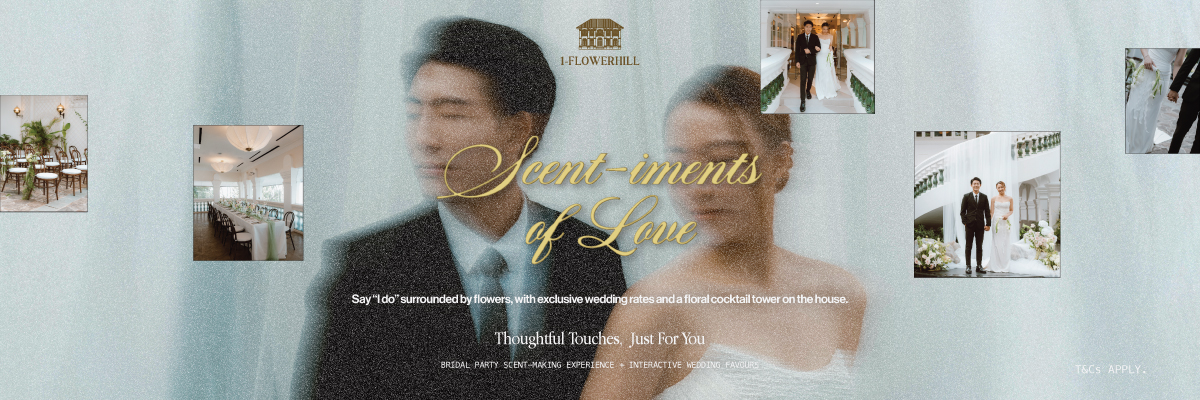 Sentiments of Love wedding perks at 1-Flowerhill in Sentosa