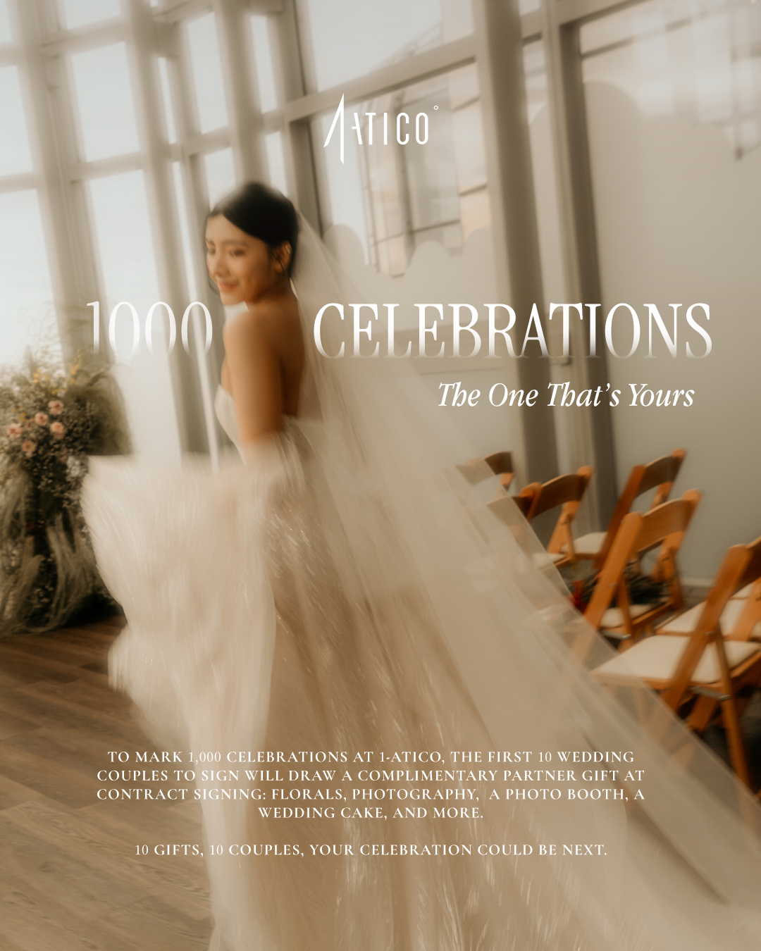 1-Atico 1000 Celebrations wedding campaign
